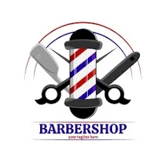 logo Biru Barber Shop - Cianjur
